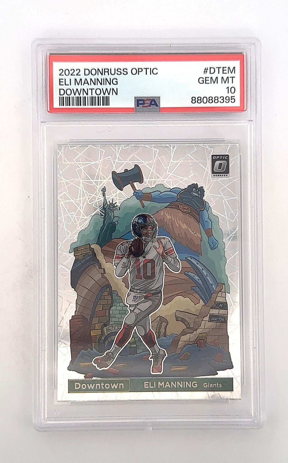 2022 Panini Donruss Downtown Eli Manning #DT-EM PSA 10 — front