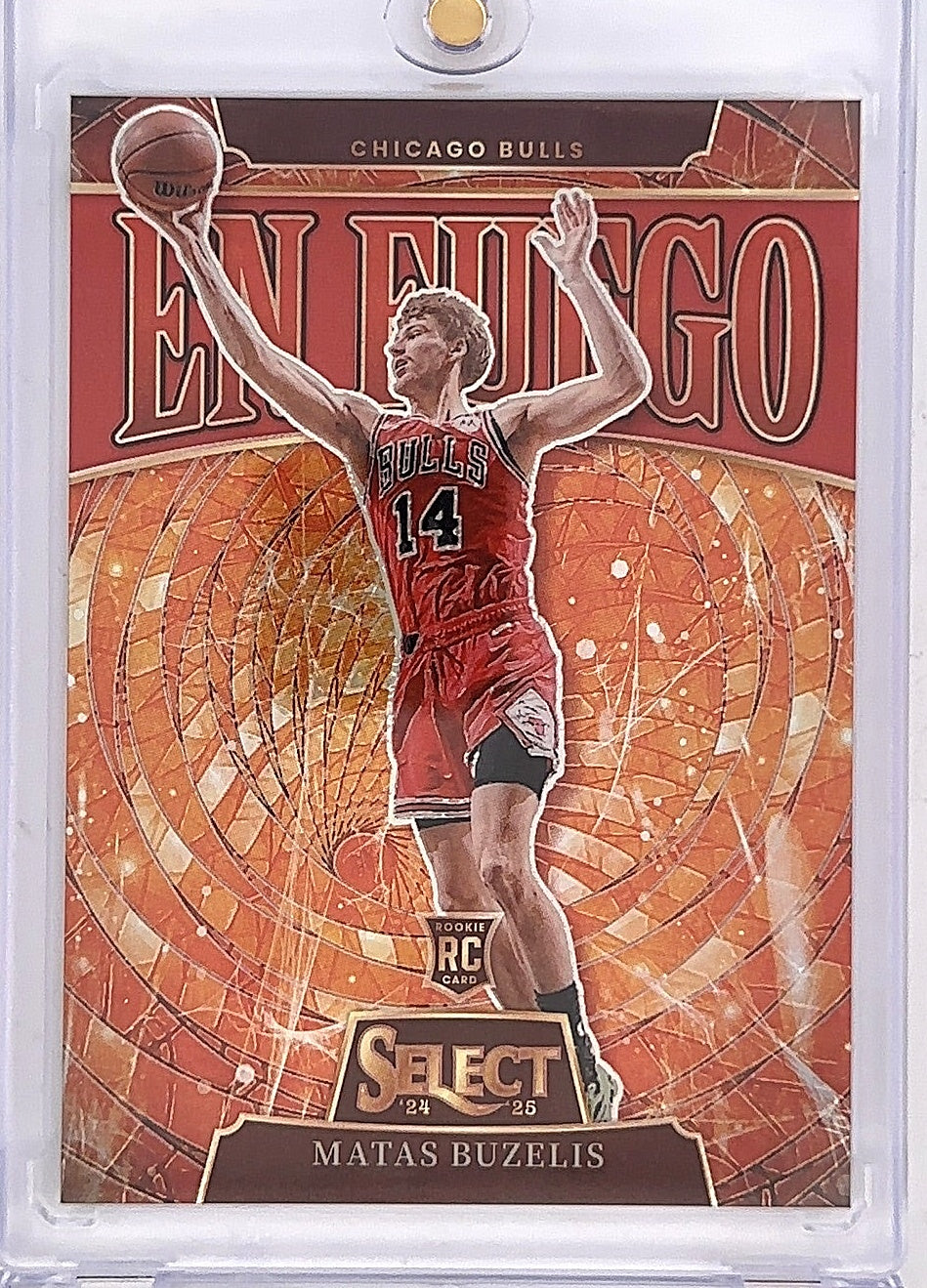 2024 Panini Select En Fuego Matas Buzelis [Red Prizm] #14 — front