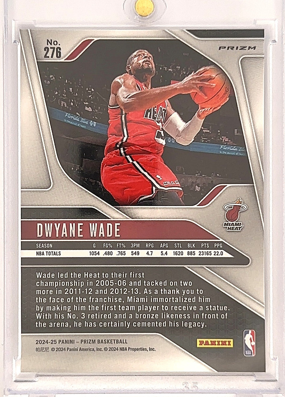2024 Panini Prizm Dwyane Wade [White Sparkle] #276 — back