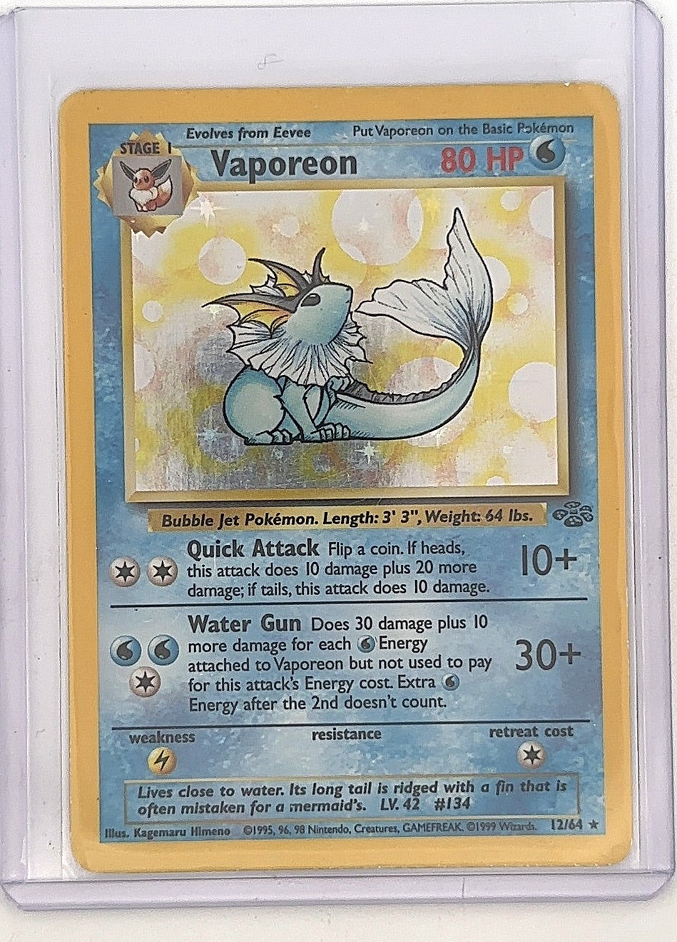 Vaporeon (12) #12/64 — front