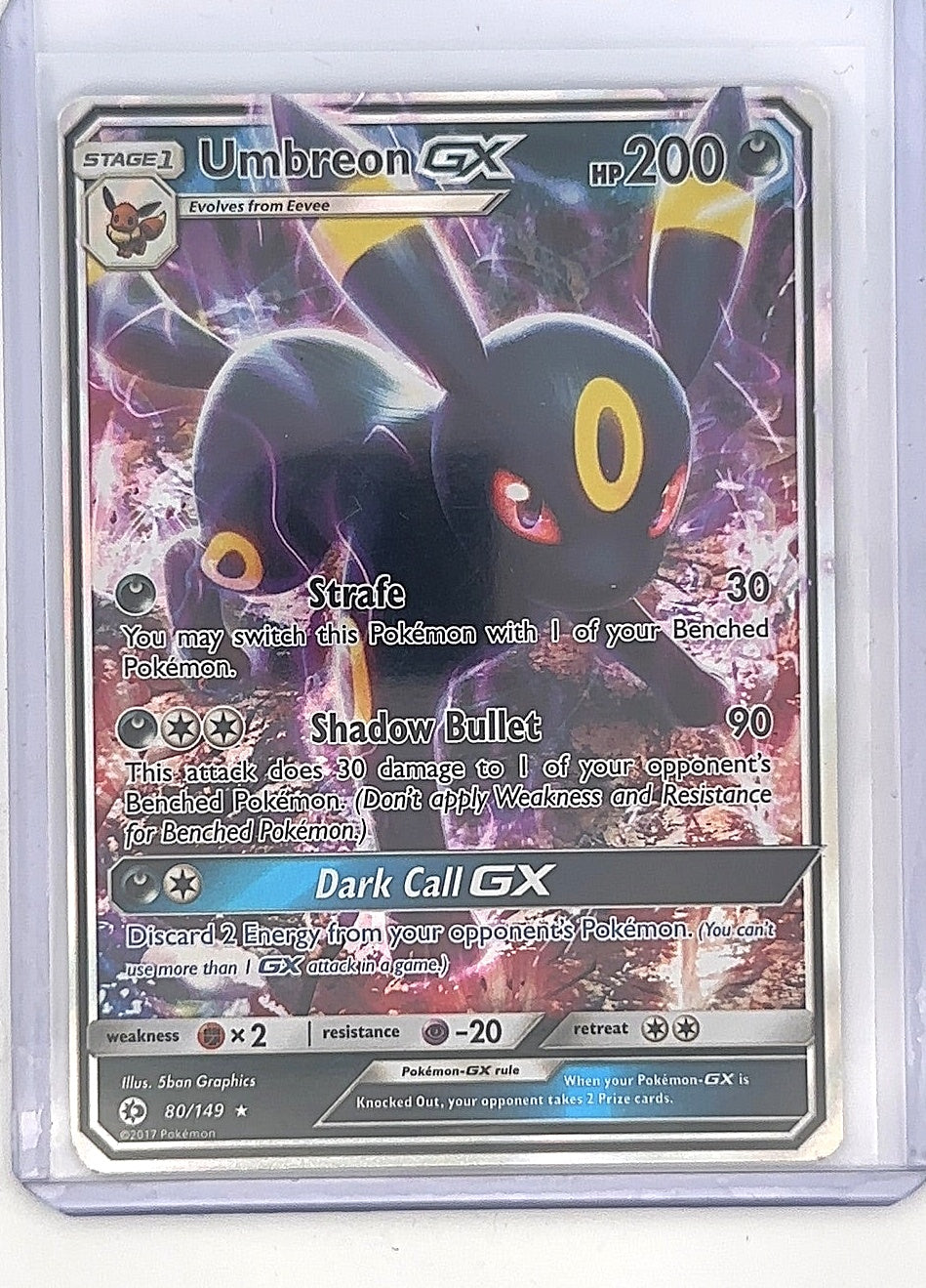 Umbreon GX #80/149 — front