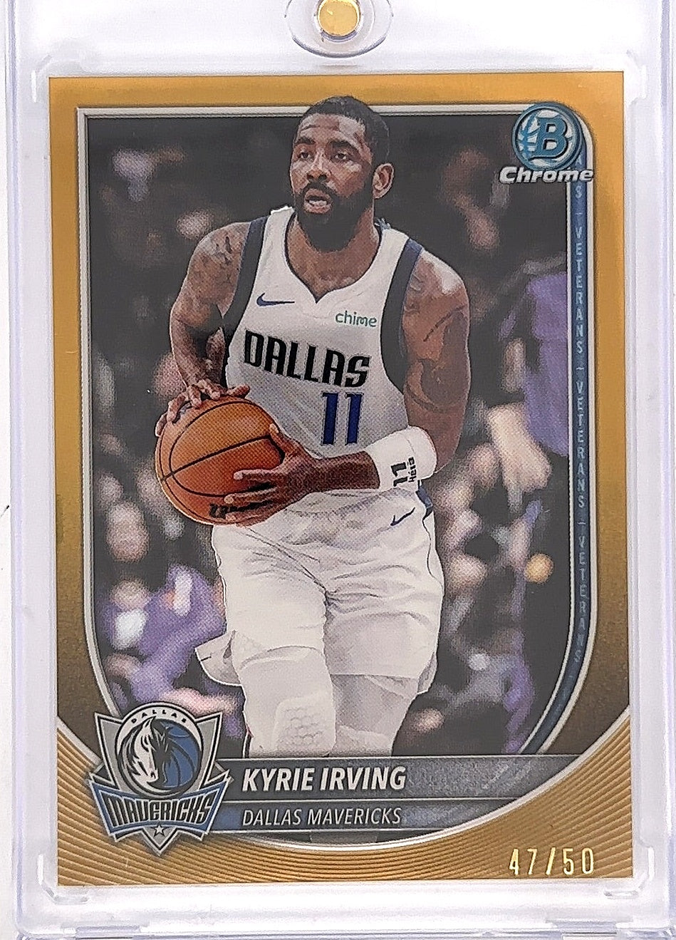 2025 Bowman Chrome Kyrie Irving [Gold] #BCV-130 — front