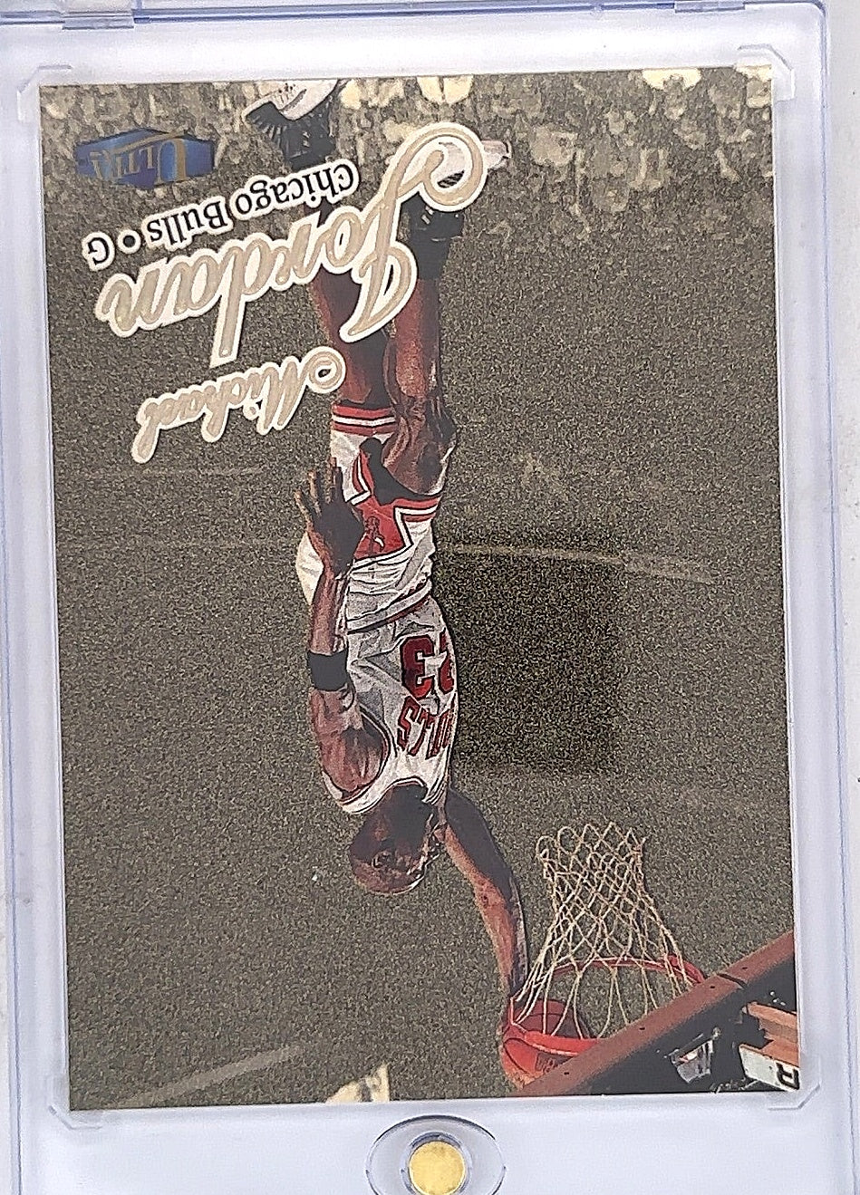 DAMAGED Michael Jordan Ultra Gold Medallion #23G — front