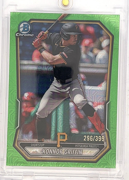 2026 Bowman Chrome Prospect Konnor Griffin [Green Mojo Refractor] #BCP-92 — front