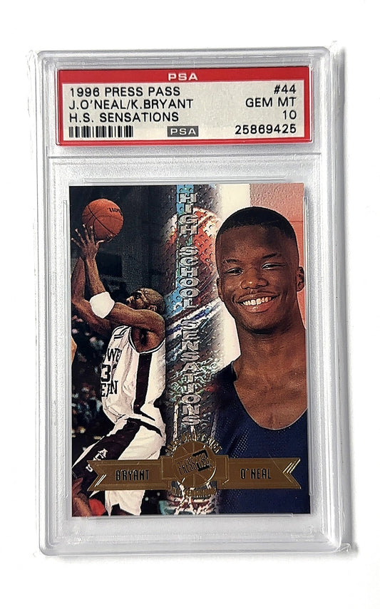 Jermaine O'Neal / Kobe Bryant H.S. Sensations PSA GEM MT 10 — front