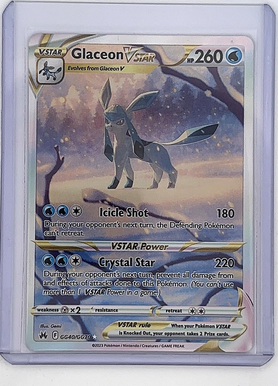 Glaceon VSTAR #GG40/GG70 — front