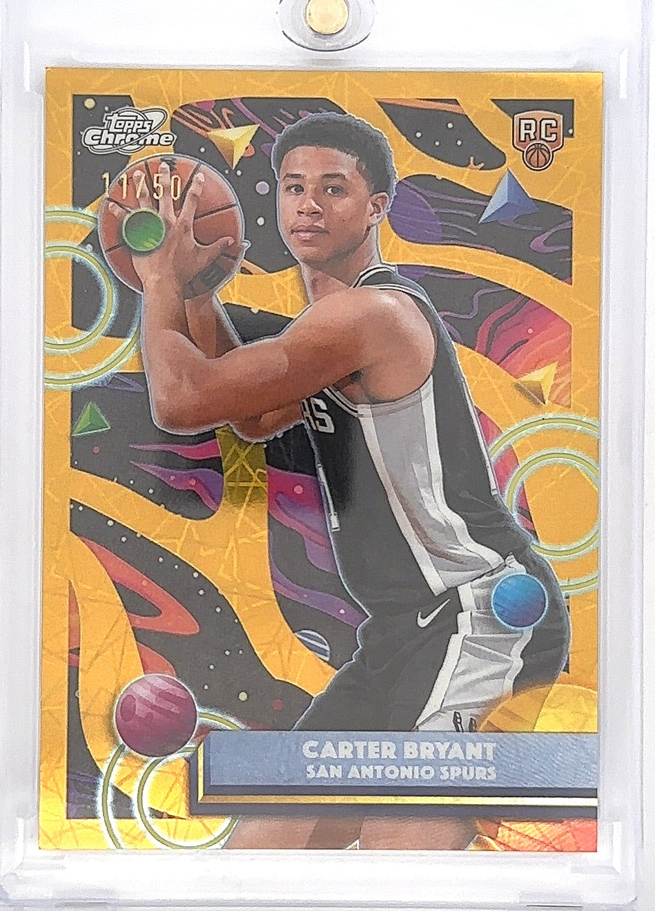 2025 Topps Cosmic Chrome Carter Bryant [Gold Interstellar Refractor] #139 — front