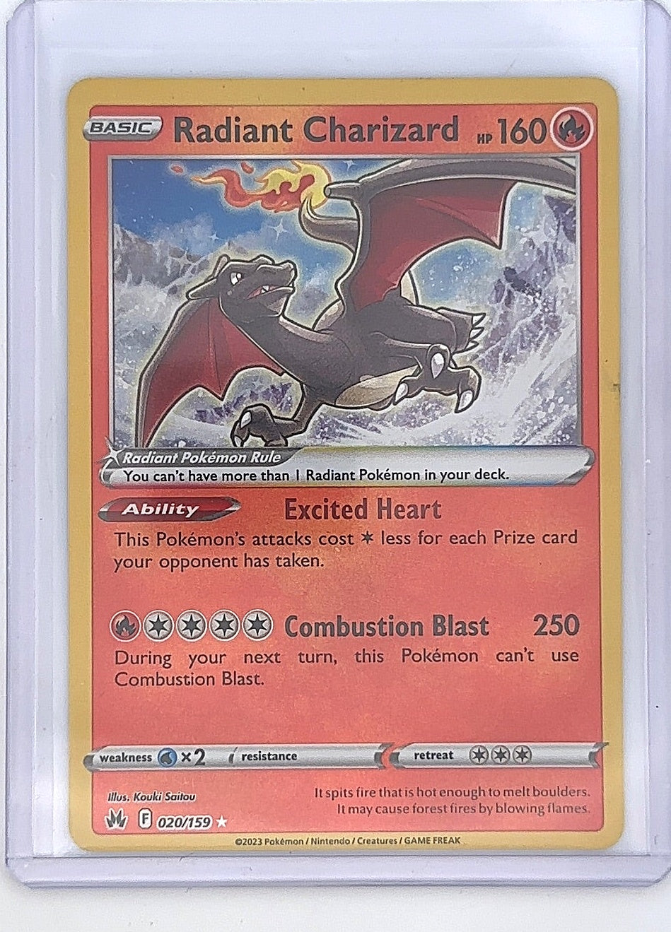 Radiant Charizard #020/159 — front