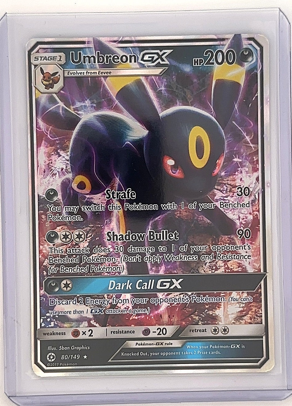 Umbreon GX #80/149 — front