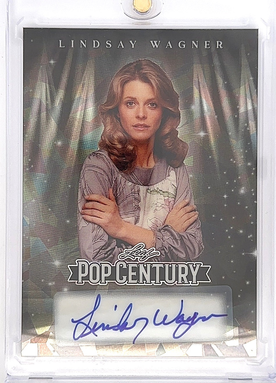 Leaf Pop Century Auto Lindsay Wagner #BA-LW1 12/25 — front