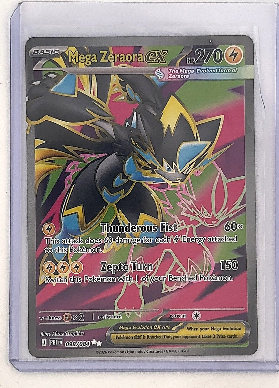 Mega Zeraora ex - 098/084 #098/084 — front