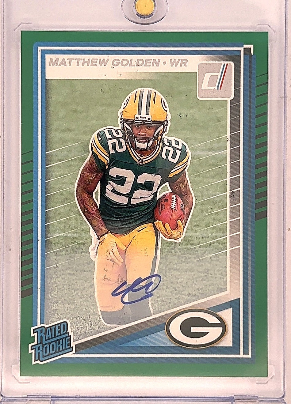 2025 Panini Donruss Matthew Golden [Green Autograph] #311 — front