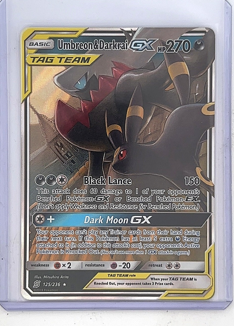 Umbreon & Darkrai GX #125/236 — front