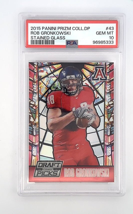 Rob Gronkowski Stained Glass #43 PSA GEM MT 10 — front