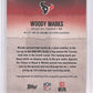 2025 Topps Signature Class Woody Marks [Silver Autograph] #209 — back