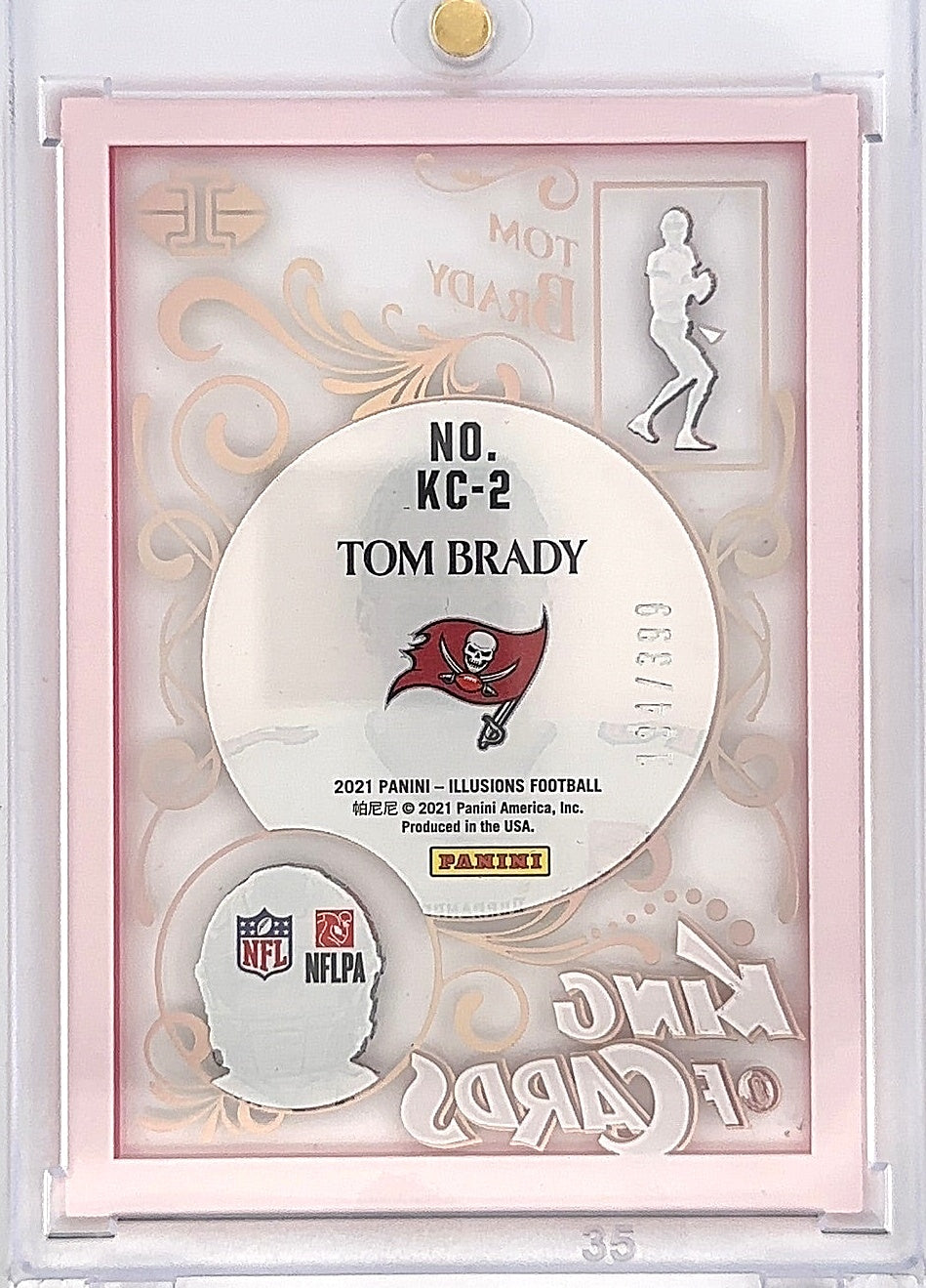 2021 Panini Illusions King of Cards Tom Brady [Pink] #KC-2 — back
