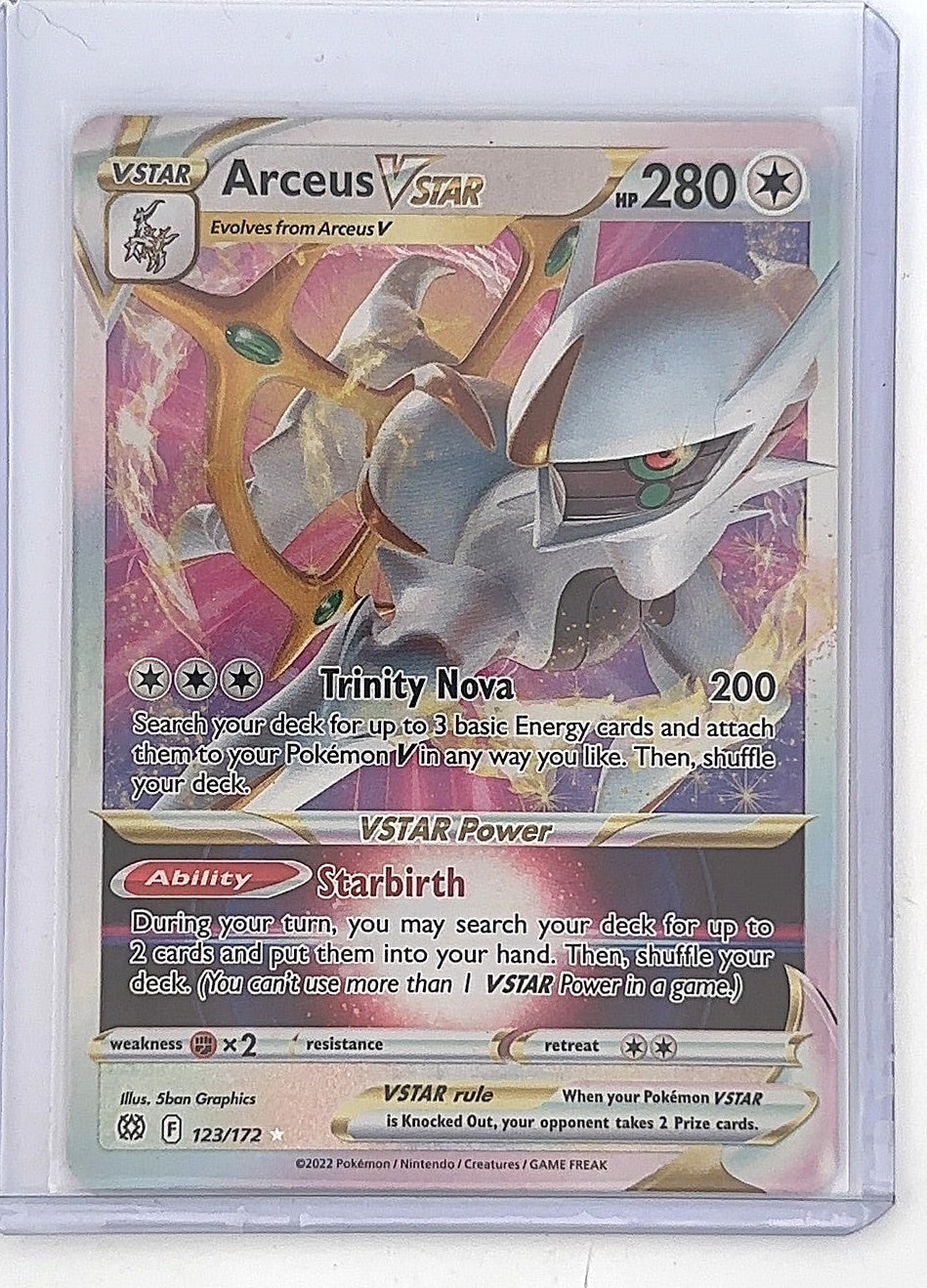 Arceus VSTAR #123/172 — front