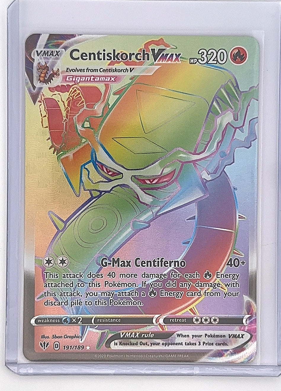 Centiskorch VMAX (Secret) #191/189 — front