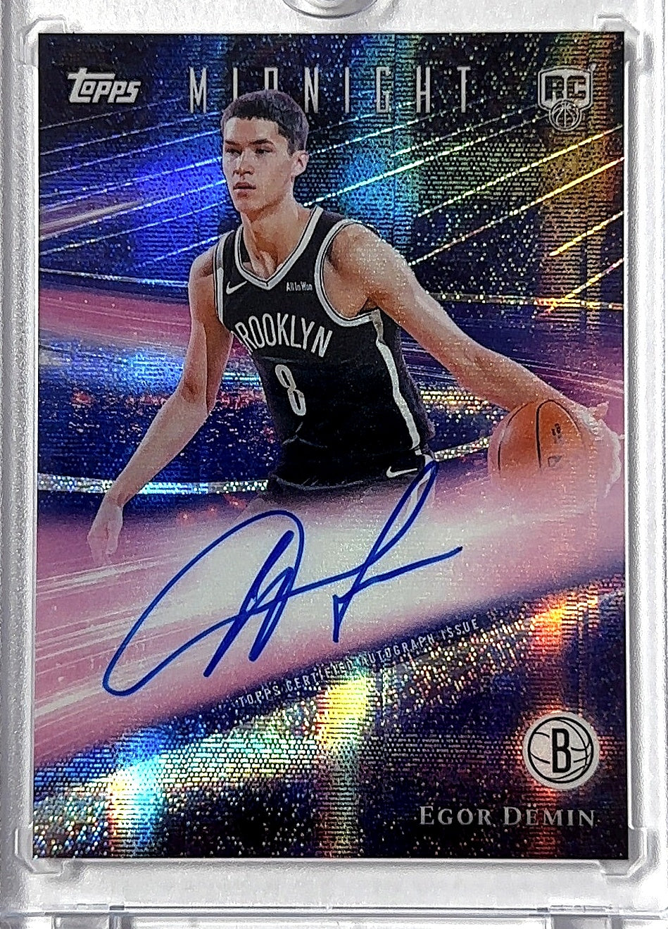 2025 Topps Midnight Rookie Horizon Signature Egor Demin [Dusk] #RHS-ED AUTO — front