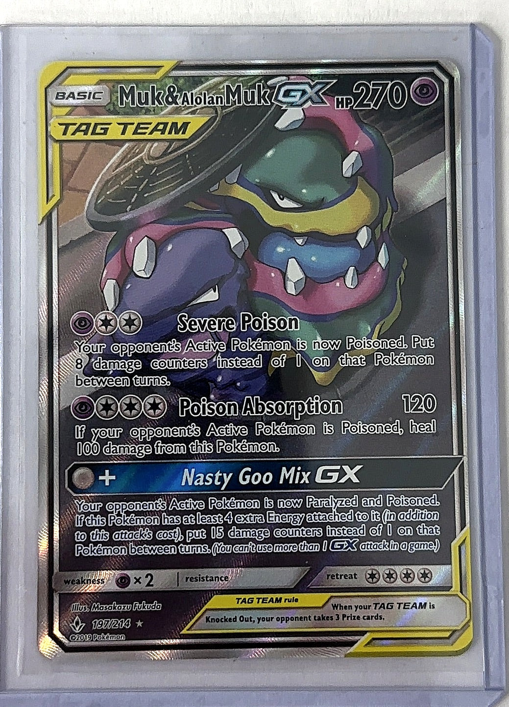 Muk & Alolan Muk GX (197) (Full Art) #197/214 — front