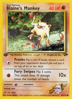 Blaine's Mankey #063/132 — stock