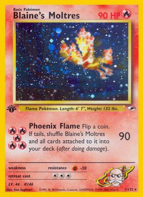 Blaine's Moltres #001/132 — stock