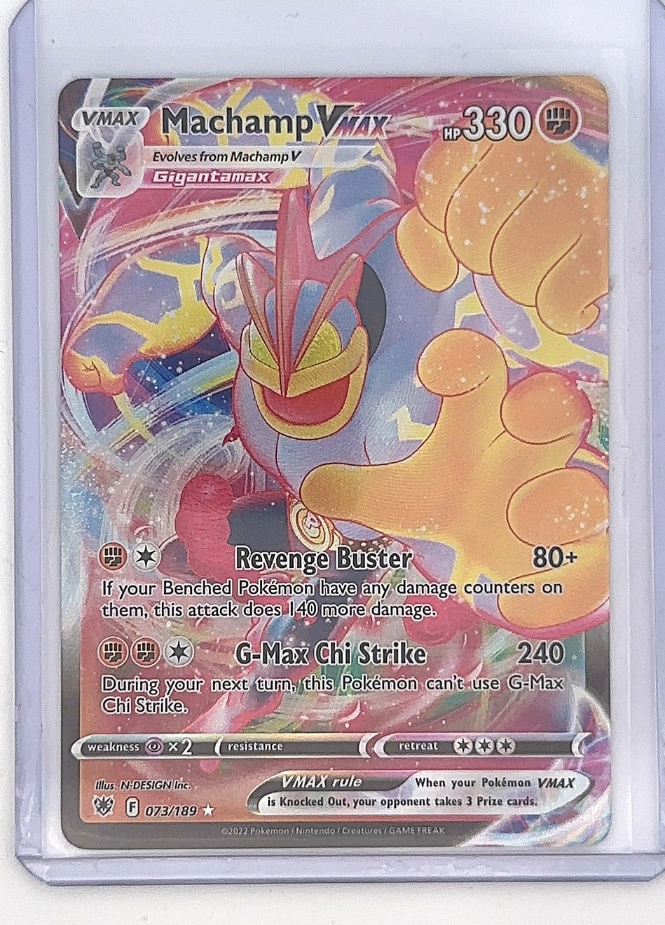 Machamp VMAX #073/189 — front