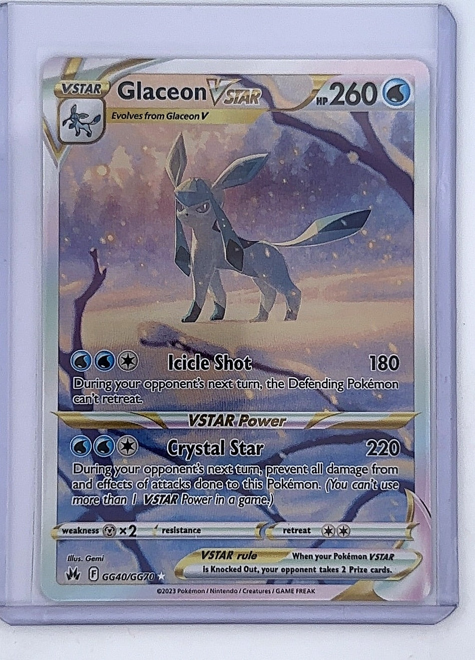 Glaceon VSTAR #GG40/GG70 — front