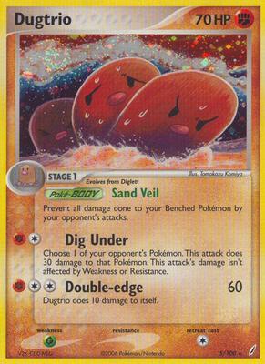 Dugtrio #5/100 — stock