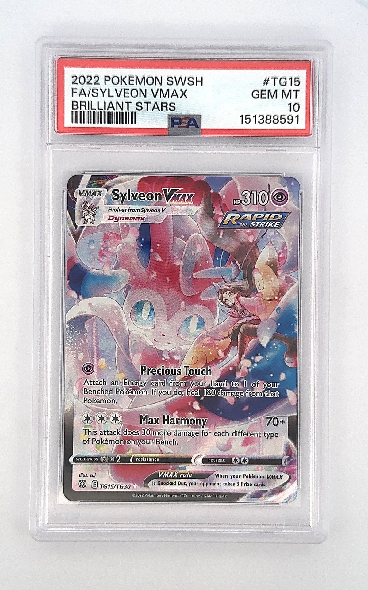 Sylveon VMAX #TG15/TG30 PSA GEM MT 10 — front