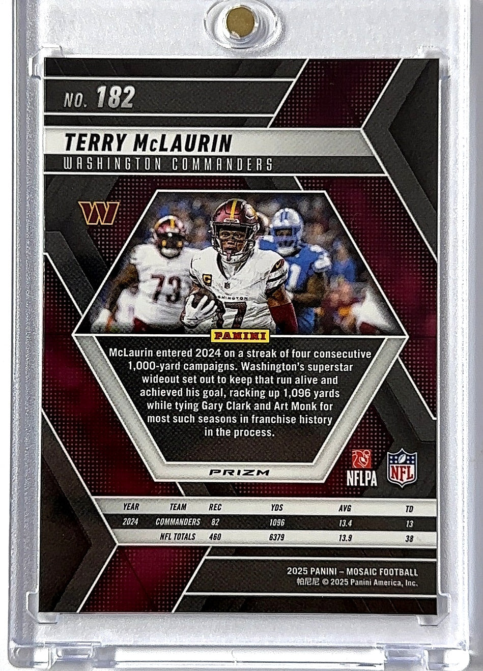 2025 Panini Mosaic Terry McLaurin [Genesis] #182 — back