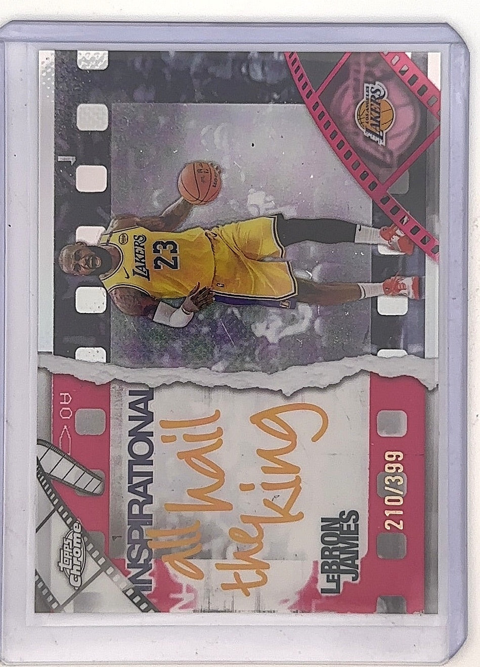2025 Topps Chrome Inspirational LeBron James [Magenta Refractor] #IP-1 — front