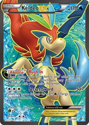 Keldeo EX (142 Full Art) #142/149 — stock