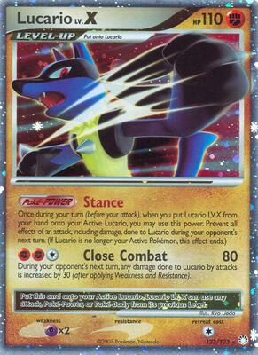 Lucario LV.X #122/123 PSA NM 7 — stock