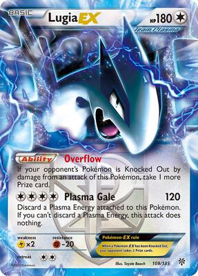 Lugia EX (Team Plasma) #108/135 PSA NM-MT 8 — stock