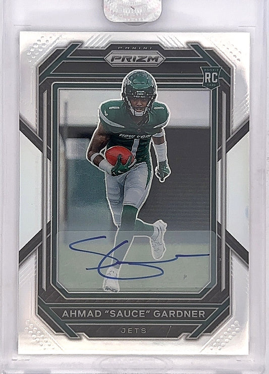 2022 Panini Prizm Ahmad 'Sauce' Gardner [Autograph Silver] #341 — front