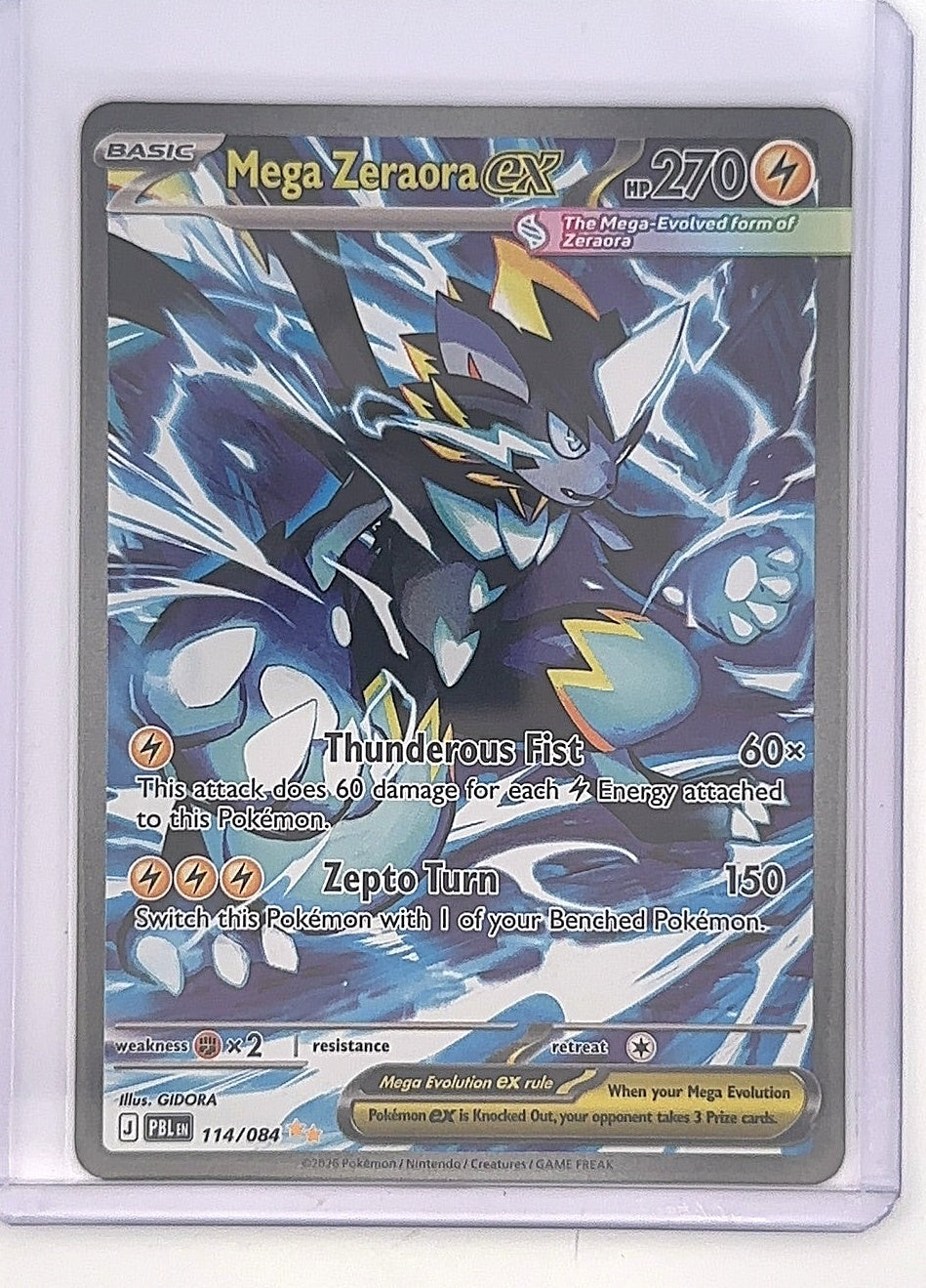 Mega Zeraora ex - 114/084 #114/084 — front