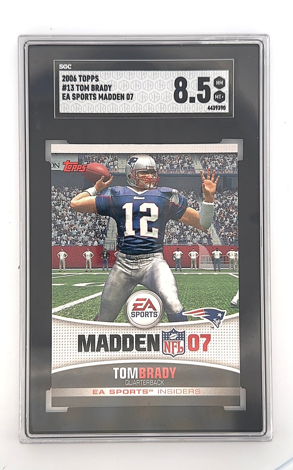 Tom Brady 2006 Topps EA Sports Madden 07 #13 SGC NM/MT+ 8.5 — front