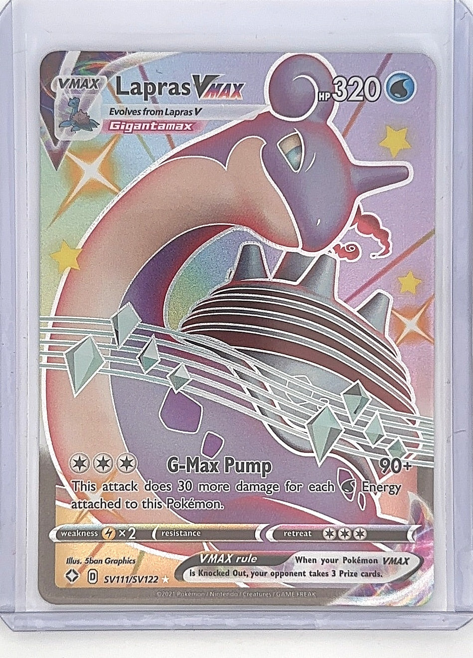Lapras VMAX #SV111/SV122 — front