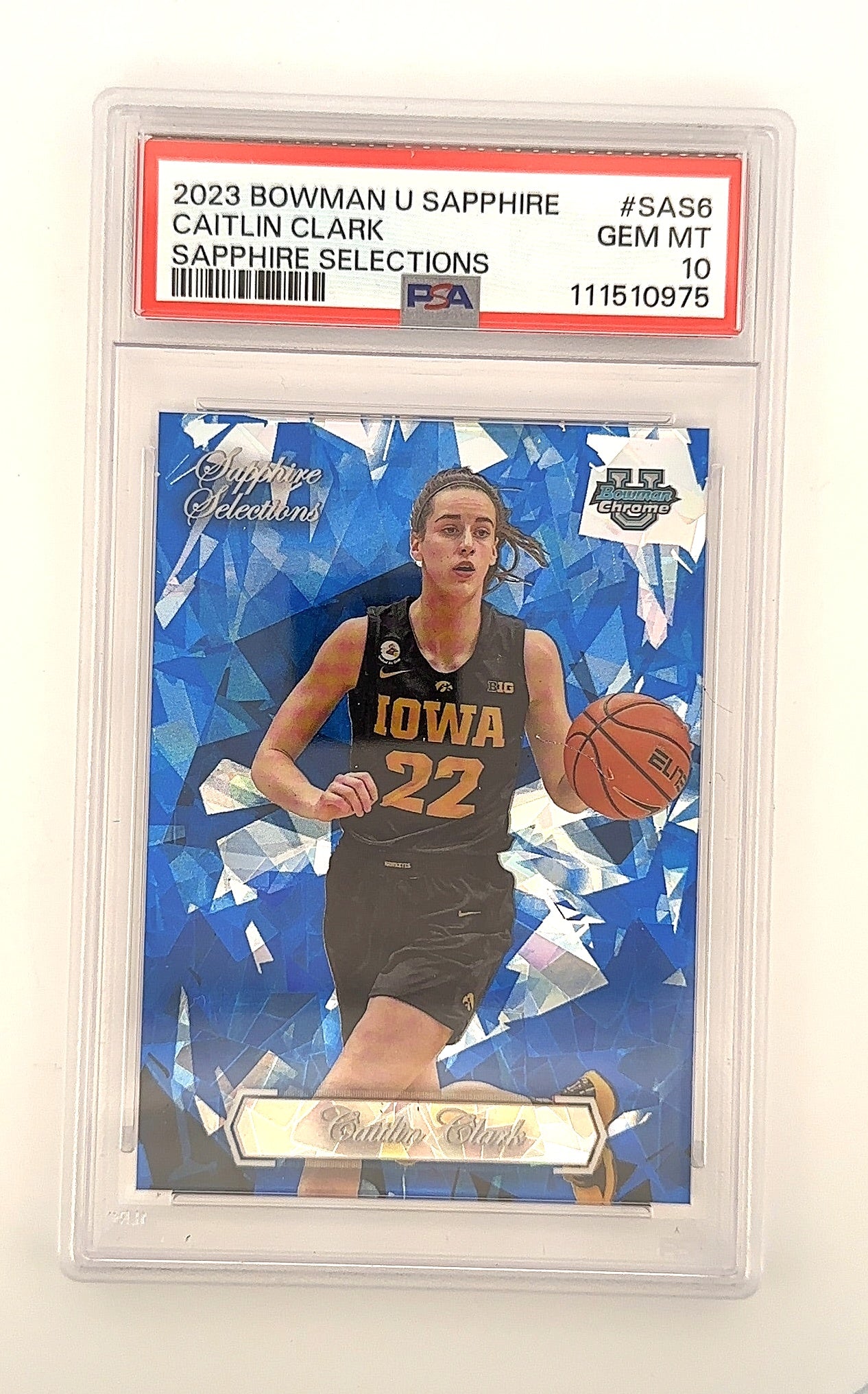 Caitlin Clark 2023 Sapphire Selections PSA GEM MT 10 — front