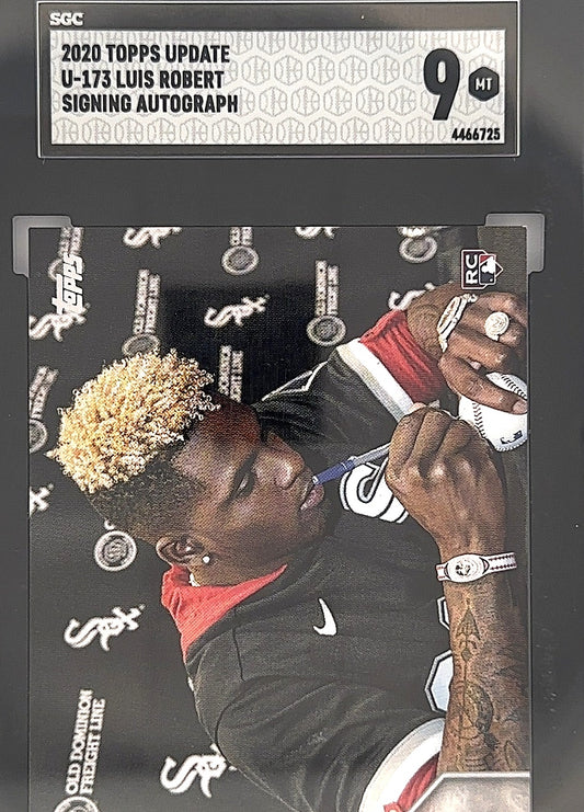 2020 Topps Update Luis Robert Signing Autograph U-173 SGC MINT 9 — front