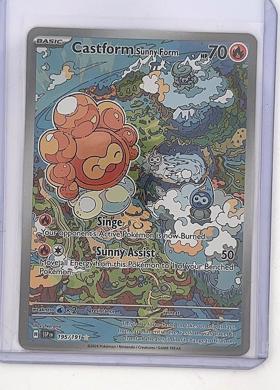 Castform Sunny Form - 195/191 #195/191 — front