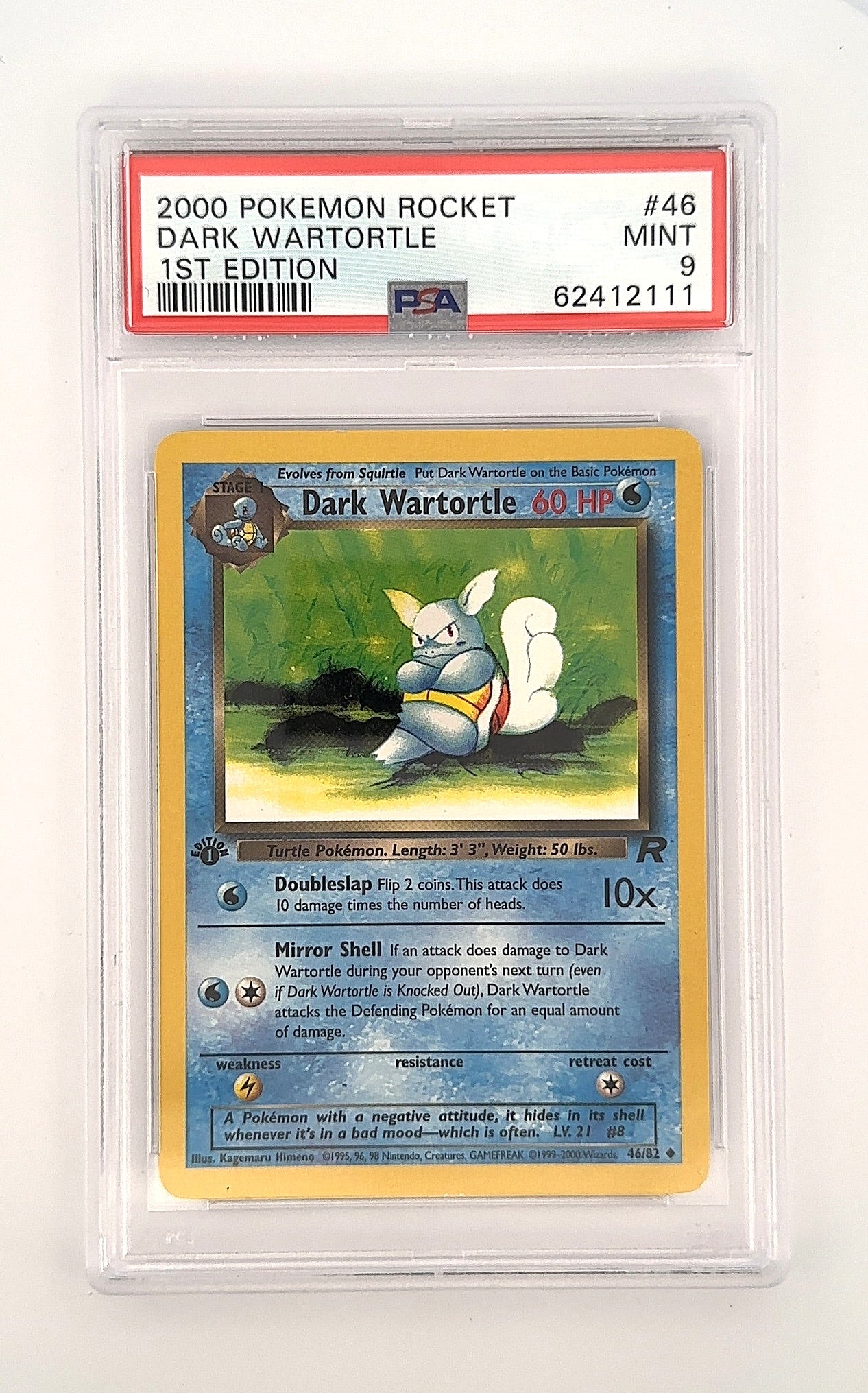 Dark Wartortle #46/82 PSA MINT 9 — front