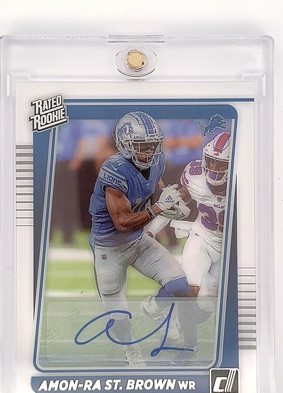 2021 Panini Clearly Donruss Amon Ra St. Brown [Autograph] #84 RC AUTO — front