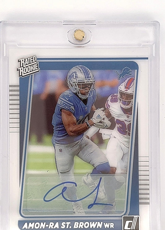 2021 Panini Clearly Donruss Amon Ra St. Brown [Autograph] #84 RC AUTO — front