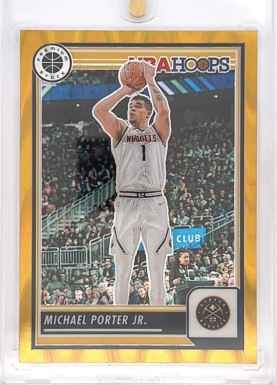 2023 Panini Hoops Premium Stock Michael Porter Jr. [Seismic Gold Prizm] #113 — front