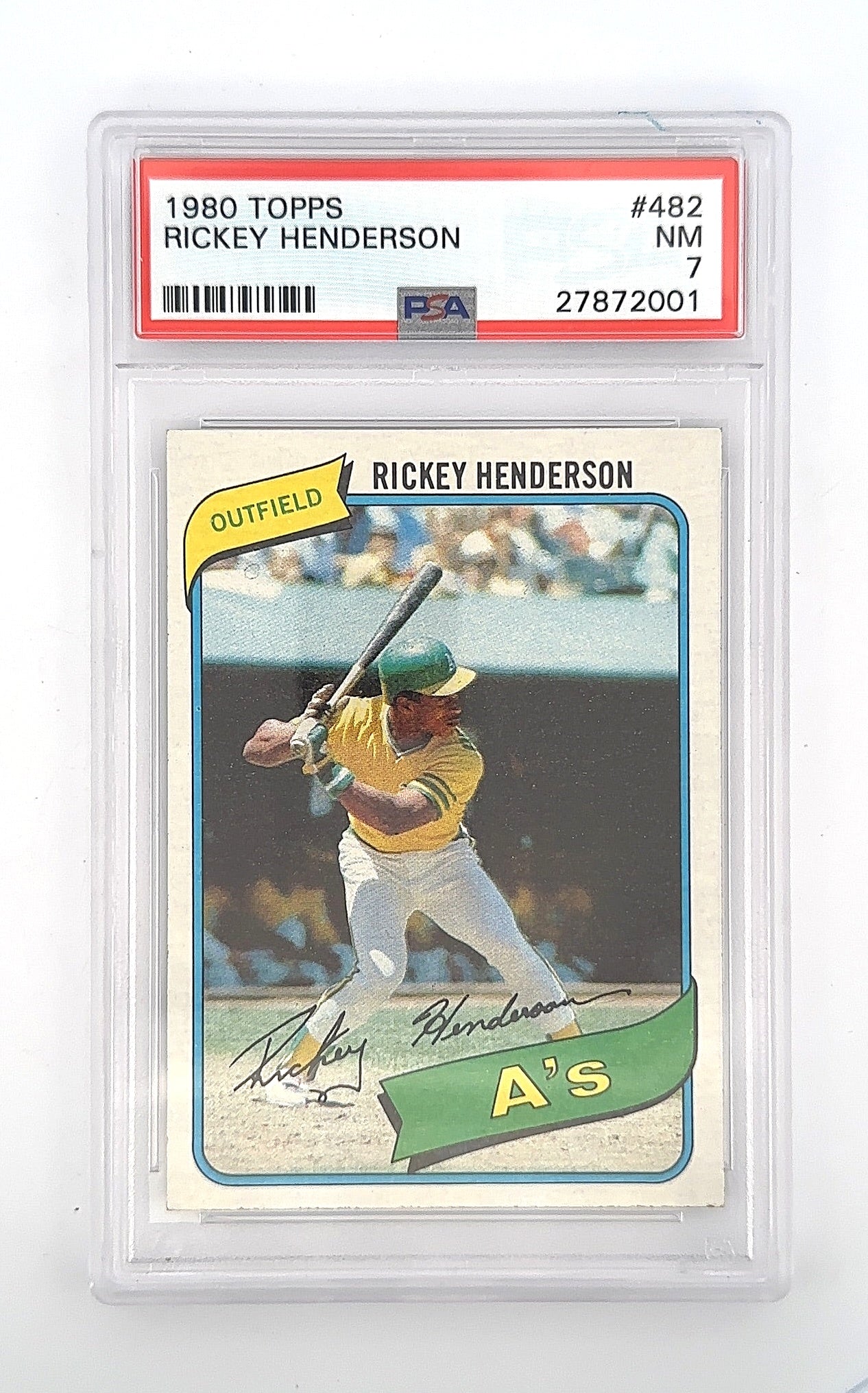 1980 Topps Rickey Henderson #482 PSA 7 — front
