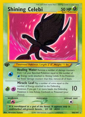 Shining Celebi #106/105 BGS MINT 9 — stock