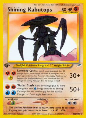 Shining Kabutops #108/105 — stock