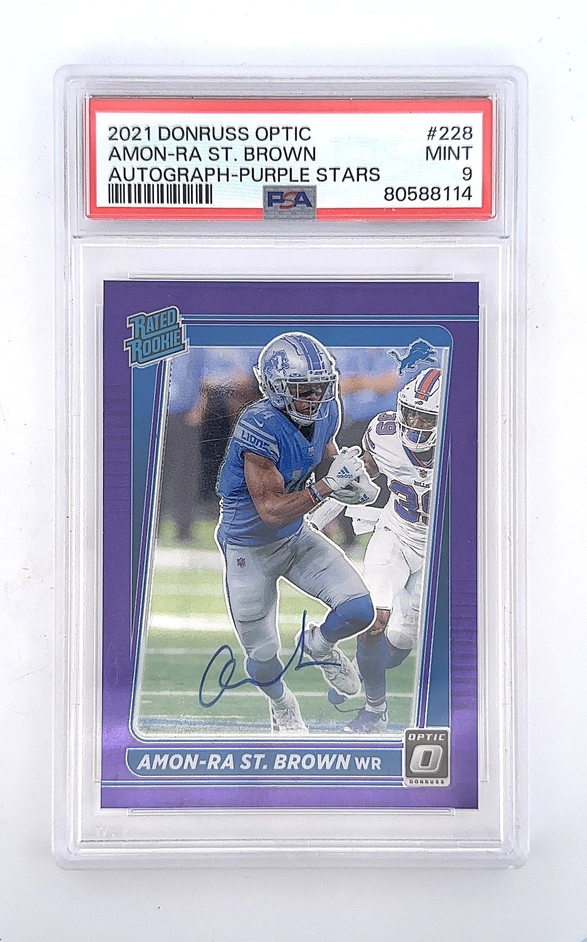 Amon-Ra St. Brown 2021 Donruss PSA MINT 9 — front